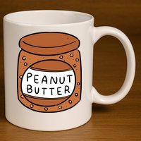 Peanut Butter Matching 11oz C Handle Ceramic Mug