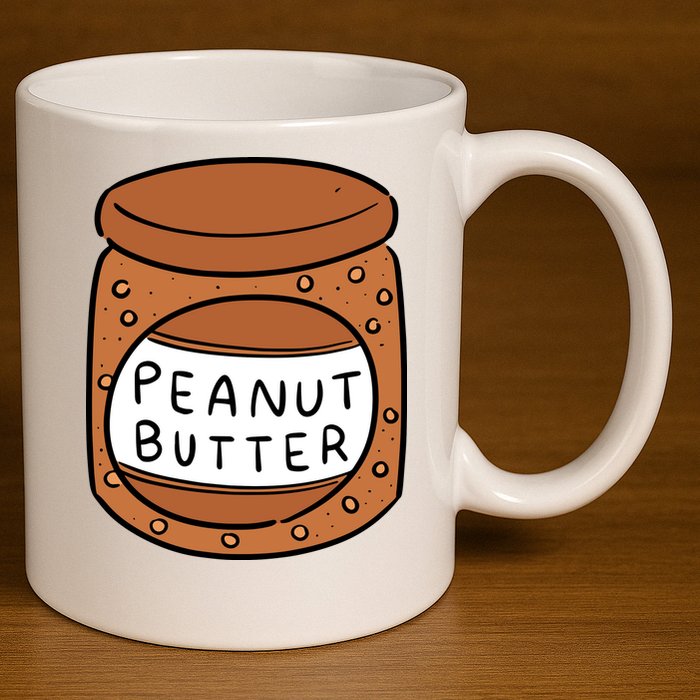Peanut Butter Matching 11oz C Handle Ceramic Mug