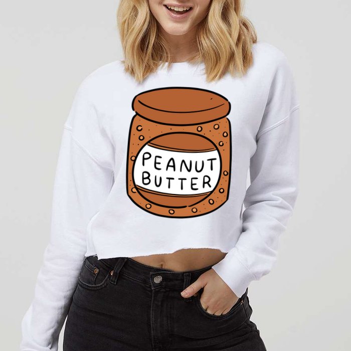 Peanut Butter Matching Cropped Pullover Crew