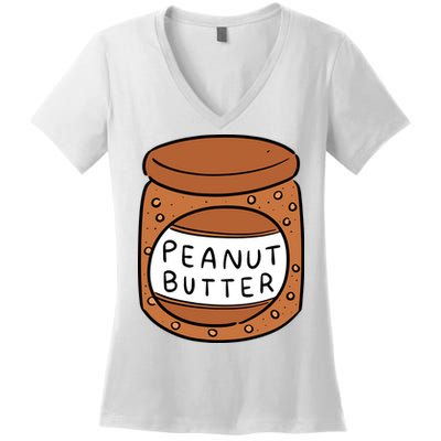 Peanut Butter Matching Women's V-Neck T-Shirt