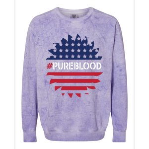 Pure Blood Movet #Pureblood Freedom Flag Gift Colorblast Crewneck Sweatshirt