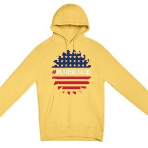 Pure Blood Movet #Pureblood Freedom Flag Gift Premium Pullover Hoodie