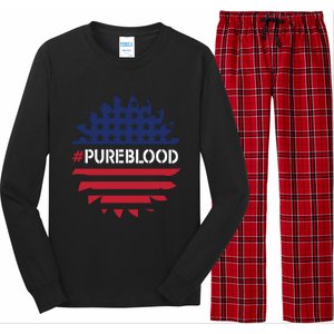 Pure Blood Movet #Pureblood Freedom Flag Gift Long Sleeve Pajama Set