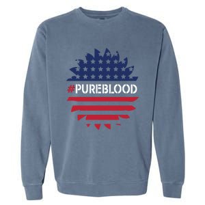 Pure Blood Movet #Pureblood Freedom Flag Gift Garment-Dyed Sweatshirt