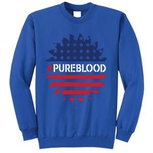 Pure Blood Movet #Pureblood Freedom Flag Gift Tall Sweatshirt