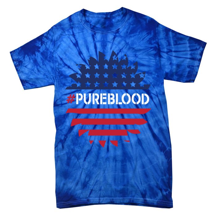 Pure Blood Movet #Pureblood Freedom Flag Gift Tie-Dye T-Shirt