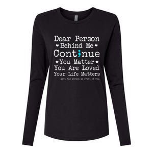 Person Behind Me Suicide Prevention & Depression Awareness Womens Cotton Relaxed Long Sleeve T-Shirt