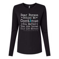 Person Behind Me Suicide Prevention & Depression Awareness Womens Cotton Relaxed Long Sleeve T-Shirt