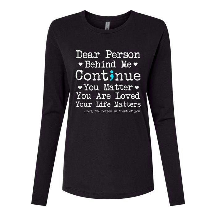 Person Behind Me Suicide Prevention & Depression Awareness Womens Cotton Relaxed Long Sleeve T-Shirt