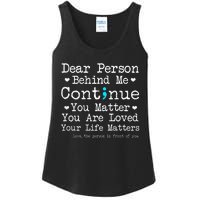 Person Behind Me Suicide Prevention & Depression Awareness Ladies Essential Tank