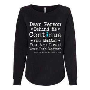 Person Behind Me Suicide Prevention & Depression Awareness Womens California Wash Sweatshirt