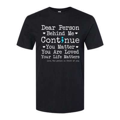 Person Behind Me Suicide Prevention & Depression Awareness Softstyle® CVC T-Shirt