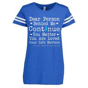 Person Behind Me Suicide Prevention & Depression Awareness Enza Ladies Jersey Football T-Shirt