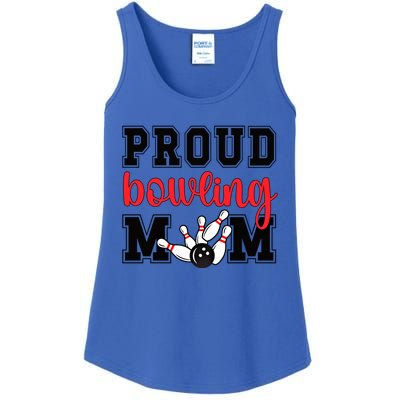 Proud Bowling Mom Of A Bowling Player Bowler Mama Gift Ladies Essential Tank