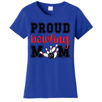 Proud Bowling Mom Of A Bowling Player Bowler Mama Gift Women's T-Shirt