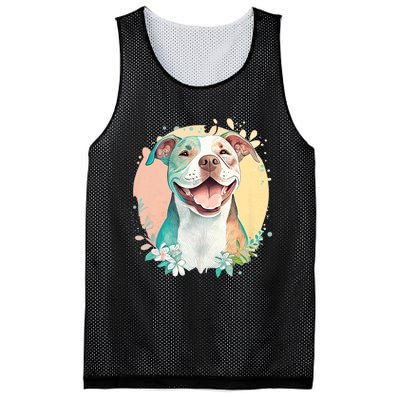 Pit Bull Mom Dog Lover Colorful Artistic Pitbull Owner Women Mesh Reversible Basketball Jersey Tank