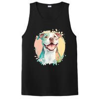 Pit Bull Mom Dog Lover Colorful Artistic Pitbull Owner Women PosiCharge Competitor Tank