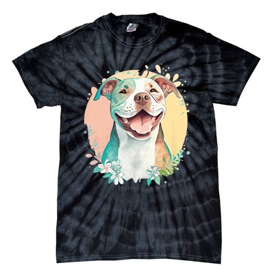 Pit Bull Mom Dog Lover Colorful Artistic Pitbull Owner Women Tie-Dye T-Shirt