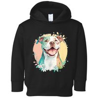 Pit Bull Mom Dog Lover Colorful Artistic Pitbull Owner Women Toddler Hoodie