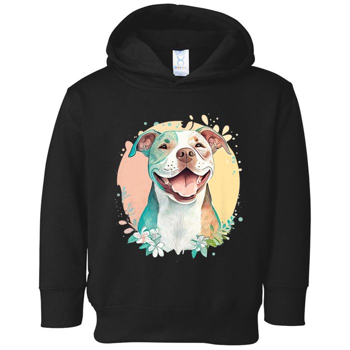 Pit Bull Mom Dog Lover Colorful Artistic Pitbull Owner Women Toddler Hoodie