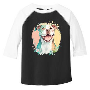 Pit Bull Mom Dog Lover Colorful Artistic Pitbull Owner Women Toddler Fine Jersey T-Shirt