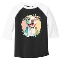 Pit Bull Mom Dog Lover Colorful Artistic Pitbull Owner Women Toddler Fine Jersey T-Shirt