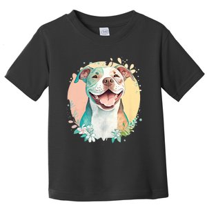 Pit Bull Mom Dog Lover Colorful Artistic Pitbull Owner Women Toddler T-Shirt