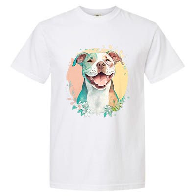 Pit Bull Mom Dog Lover Colorful Artistic Pitbull Owner Women Garment-Dyed Heavyweight T-Shirt