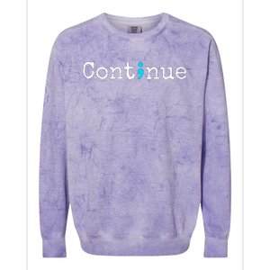 Person Behind Me Suicide Prevention And Depression Awareness Gift Colorblast Crewneck Sweatshirt