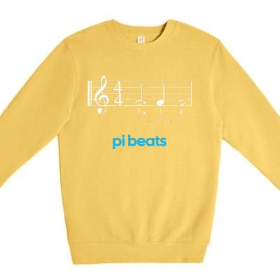 Pi Beats Math Music Pi Day 3.14 Fun Premium Crewneck Sweatshirt