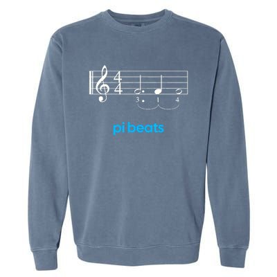 Pi Beats Math Music Pi Day 3.14 Fun Garment-Dyed Sweatshirt