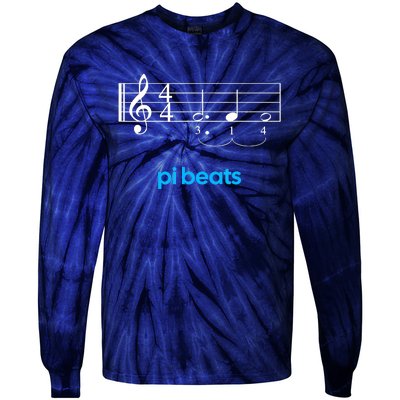 Pi Beats Math Music Pi Day 3.14 Fun Tie-Dye Long Sleeve Shirt