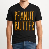 Peanut Butter Matching V-Neck T-Shirt