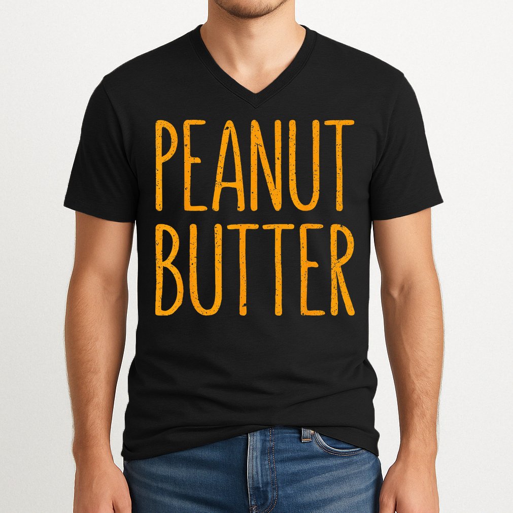 Peanut Butter Matching V-Neck T-Shirt
