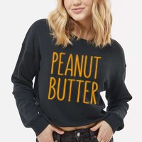Peanut Butter Matching Cropped Pullover Crew