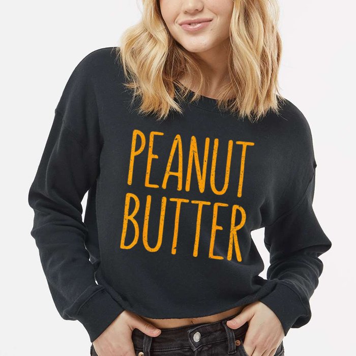 Peanut Butter Matching Cropped Pullover Crew