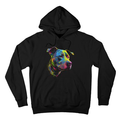 Pit Bull Mom Dog Lover Colorful Artistic Pitbull Owner Women Hoodie