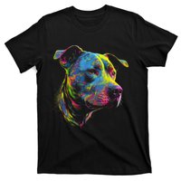 Pit Bull Mom Dog Lover Colorful Artistic Pitbull Owner Women T-Shirt