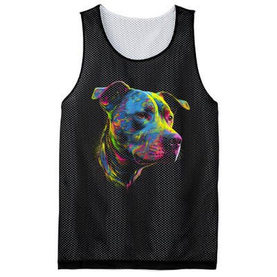 Pit Bull Mom Dog Lover Colorful Artistic Pitbull Owner Women Mesh Reversible Basketball Jersey Tank