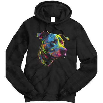 Pit Bull Mom Dog Lover Colorful Artistic Pitbull Owner Women Tie Dye Hoodie