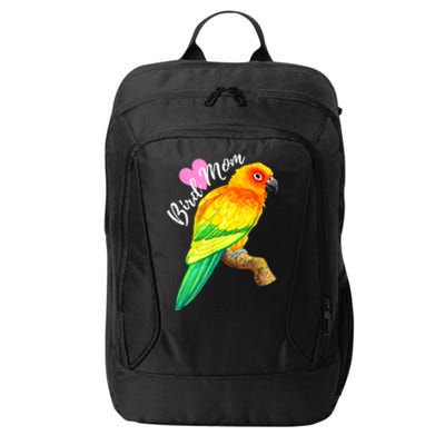 Parrot Bird Mom Sun Conure Watercolor City Backpack