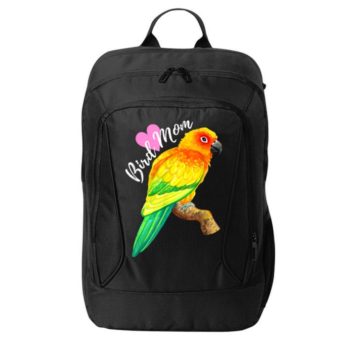 Parrot Bird Mom Sun Conure Watercolor City Backpack