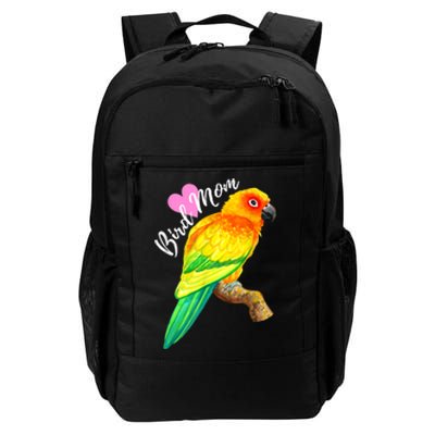 Parrot Bird Mom Sun Conure Watercolor Daily Commute Backpack