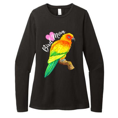 Parrot Bird Mom Sun Conure Watercolor Womens CVC Long Sleeve Shirt