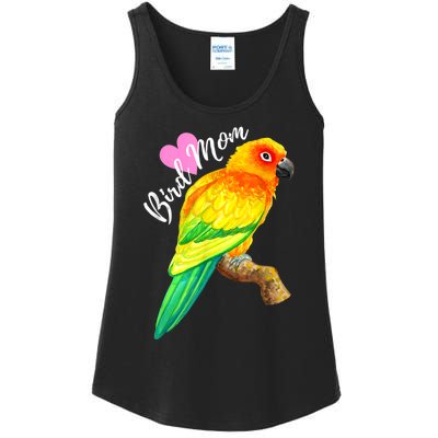 Parrot Bird Mom Sun Conure Watercolor Ladies Essential Tank