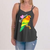 Parrot Bird Mom Sun Conure Watercolor Women's Strappy Tank