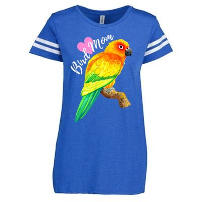 Parrot Bird Mom Sun Conure Watercolor Enza Ladies Jersey Football T-Shirt