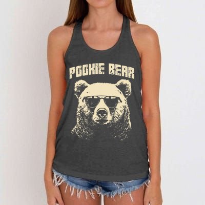 Pookie Bear Meme Funny Memes Internet Memes Bear Lover Joke Women's Knotted Racerback Tank