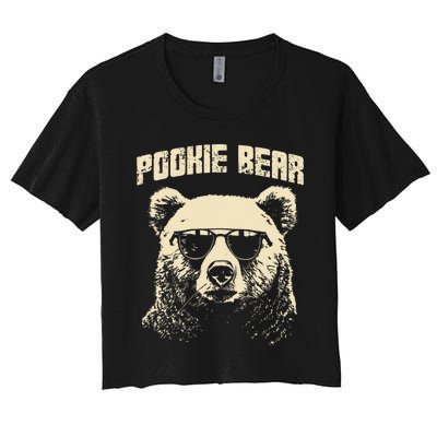 Pookie Bear Meme Funny Memes Internet Memes Bear Lover Joke Women's Crop Top Tee