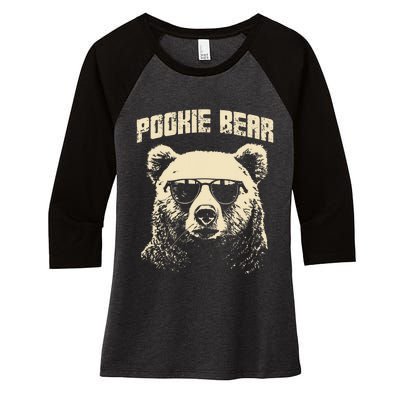 Pookie Bear Meme Funny Memes Internet Memes Bear Lover Joke Women's Tri-Blend 3/4-Sleeve Raglan Shirt